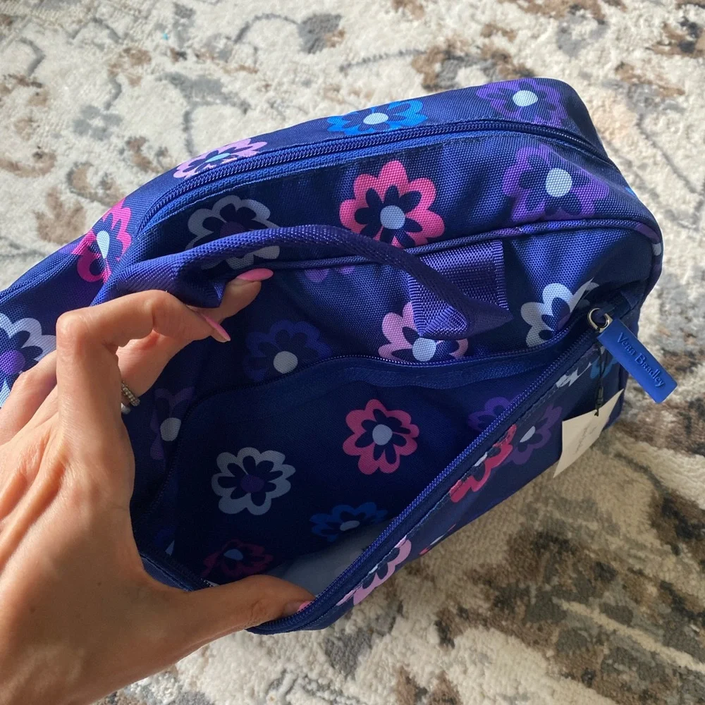 NWT New Ellie Floral Print Travel Organizer Vibrant Blue Pink Navy Purple Color